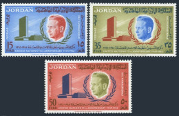 Jordan 385-387,387a, MNH. Mi 375-377,Bl.3. Dag Hammarskjold,UN Headquarters,1963 - Jordan