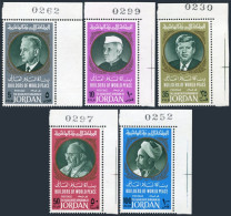 Jordan 534 X5,534-J, MNH. Michel 633A-637A, Bl.38. Builders Of World Peace,1967. - Jordan