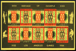 Olympische Sommerspiele Los Angeles 1984 Vignetten Kleinbogen #IF316 - Otros & Sin Clasificación