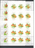 Russland Kleinbogensatz 1113-17 Postfrisch Früchte, Obst #IY111 - Altri & Non Classificati