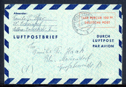 Bi-Zone Luftpostfaltbrief LF 1 II Gestempelt #HO579 - Lettres & Documents