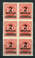 Deutsches Reich Infla 6er Block 309 Bb Postfrisch Gepr. Winkler #IS905 - Andere & Zonder Classificatie