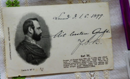 Karl XV - Cachet D'arrivée à Kriens (Suisse) Et Départ De Svérige - 1899 - Sonstige & Ohne Zuordnung