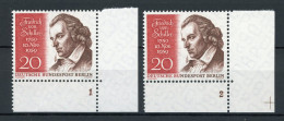 Berlin 190 Postfrisch FN/ Formnummer 1+2 Unterrand Dgz #IT926 - Nuevos