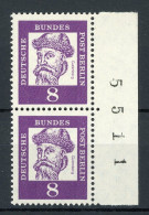 Berlin Senkr. Paar 201 Postfrisch Bogenzählnummer Rechts #IT966 - Unused Stamps