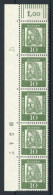 Berlin 5er Streifen 202 DZ 12 Postfrisch Bogenzählnummer #IT970 - Unused Stamps