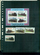 TANZANIA  LOCOMOTIVES  4 VAL+ BF  NEUFS A PARTIR DE 1 EURO - Tanzanie (1964-...)