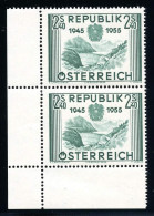 Österreich 1016 Postfrisch Senkrechtes Paar Eckrand #IS749 - Otros & Sin Clasificación