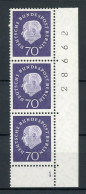 Berlin 3er Str. 186 Postfrisch FN/ Formnummer 1, Bogenzählnummer #IT905 - Neufs