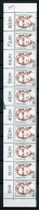 Bund 10er Streifen OR 1305 Postfrisch Seitenkantenmarkierung #JE693 - Used Stamps