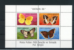 Türkei Block 26 Postfrisch Schmetterling #GL636 - Autres & Non Classés