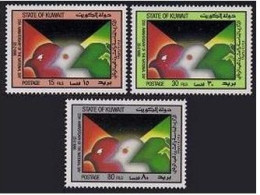 Kuwait 1004-1006, Hinged. Michel 1096-1098. National Day, 1986. Symbolic Birds. - Koeweit