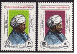 Kuwait 837-838, Hinged. Michel 879-880. Avicenna, Philosopher, Physician. 1980. - Kuwait