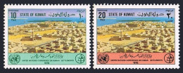 Kuwait 660-661, Hinged. Michel 678-679. Modern Suburb, 1966. - Koeweit