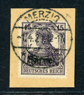 Saar Verschobener Aufdruck 7 A I F III Briefstück #HF158 - Memelgebiet 1923