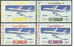 Kuwait 435-438, Hinged. Michel 229-432. Kuwait Airways 1969. Boeing 707 Service. - Kuwait