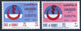 Kuwait 319-320, Hinged. Michel 313-314. Arab Medical Conference, 1966. - Koweït