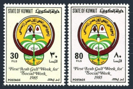 Kuwait 985-986, MNH. Mi 1071-1072. Arab Gulf Week For Social Work, 1985. - Koeweit