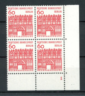 Berlin 4er Block 247 Postfrisch FN/ Formnummer 1 #JJ538 - Roller Precancels