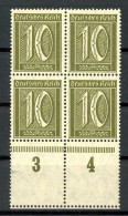 Deutsches Reich 2x 159 A L Postfrisch Im 4er Block #HX133 - Andere & Zonder Classificatie