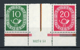 Bund WZ 1 HAN Postfrisch 10274.51 1, Rechte Marke Gefaltet #IX745 - Used Stamps