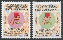 Kuwait 327-328, MNH. Michel 321-322. Blood Bank Day, 1966. - Koweït