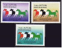 Kuwait 1306-1308, MNH. Michel 1447-1448. Liberation Day 1996. Symbolic Horses. - Koweït