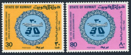 Kuwait 946-947, MNH. Michel 1032-1033. Kuwait Airways Corp-30, 1984. Planes. - Kuwait