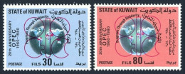 Kuwait 830-831, MNH. Michel 872-873. OPEC-20, 1980. Globe. - Koeweit