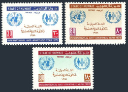 Kuwait 766-768, MNH. Michel 808-810. Anti-Apartheid Year 1978. Emblem. - Kuwait