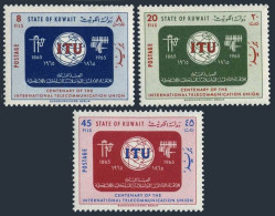 Kuwait 286-288, MNH. Michel 280-282. ITU-100, 1965. Communication Equipment. - Koweït