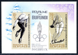 Burundi Block 3 B Postfrisch Olympiade 1964 Innsbruck #IS826 - Otros & Sin Clasificación
