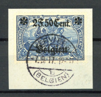 Deutsche Besetzung LP Belgien 24 II B Briefstück #HU599 - Besetzungen 1914-18