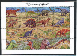 Tansania Kleinbogen 1323-1338 Postfrisch Dinosaurier #IS881 - Tansania (1964-...)