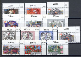 Bund Lot Mit 13 KBWZ Aus 1985-89 Gestempelt Weiden #JJ482 - Sonstige & Ohne Zuordnung