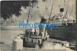 228831 ARGENTINA BUENOS AIRES PORT PUERTO & SHIP POSTAL POSTCARD - Argentina