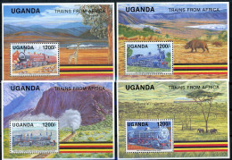 Uganda Block 132-135 Postfrisch Lokomotive #IV431 - Oeganda (1962-...)