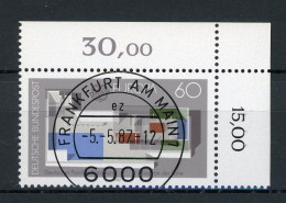 Bund KBWZ Im Seitenrand 1321 Gestempelt Frankfurt #JJ487 - Altri & Non Classificati