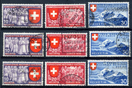 Schweiz 335-343 Gestempelt #IA004 - Andere & Zonder Classificatie