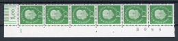 Berlin Senkr. 6er Streifen 183 DZ 8 Postfrisch Bogenzählnummer #IT916 - Nuovi
