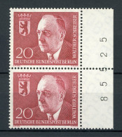 Berlin Senkr. Paar 192 Postfrisch Bogenzählnummer #IT933 - Unused Stamps