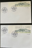 FRANCE 1993 -   2 Enveloppes Chinon 1er Jour Avec Signature De L'artiste - Oblitérations Mécaniques (flammes)