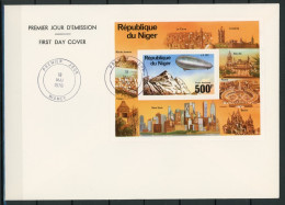 Niger Block 14 Zeppelin Ersttagesbrief/FDC #JD533 - Níger (1960-...)