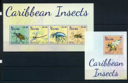 Nevis Kleinbogen 2809-2812 + Block 333 Postfrisch Insekten #IM312 - Anguilla (1968-...)