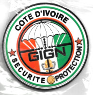 Ecusson PVC GENDARMERIE GIGN SECURITE PROTECTION AMBASSADE COTE D IVOIRE - Polizei
