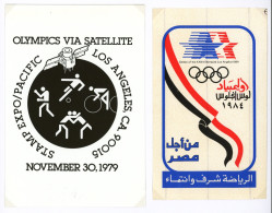 Olymp. Spiele Los Angeles 1984 2 Ponsoren-Aufkleber #JG522 - Other & Unclassified
