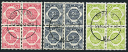 Malaysia J1-J3 Blocks/4,CTO.Michel P8-P10. Postage Due Stamps,1966.Numeral. - Malesia (1964-...)