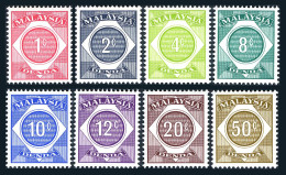 Malaysia J1-J8,MNH/MLH.Michel P8-P15. Postage Due Stamps,1966.Numeral. - Malesia (1964-...)