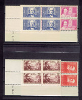 COINS DATES - BLOC DE 4 COINS DATES - SERIE N°436/439 ** MNH TB - 1930-1939