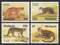 Malaysia 368-371,MNH. Michel 369-372. Protected Wildcats,1987. Felis Temminckii, - Malaysia (1964-...)